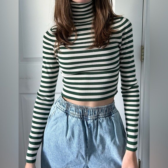 Zara Striped Long Sleeve Turtleneck - Picture 2 of 2